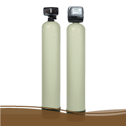 2 Sediment Filter units with a brown wave at the bottom